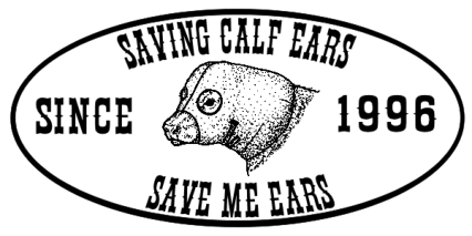 "Save Me Ears" - Since 1969 - New born calf ear hood protection for freezing weather!